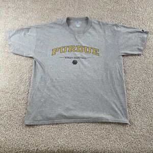 Purdue Boilermakers Shirt Mens XL Gray Womens Basketball Russell Athletic Tee